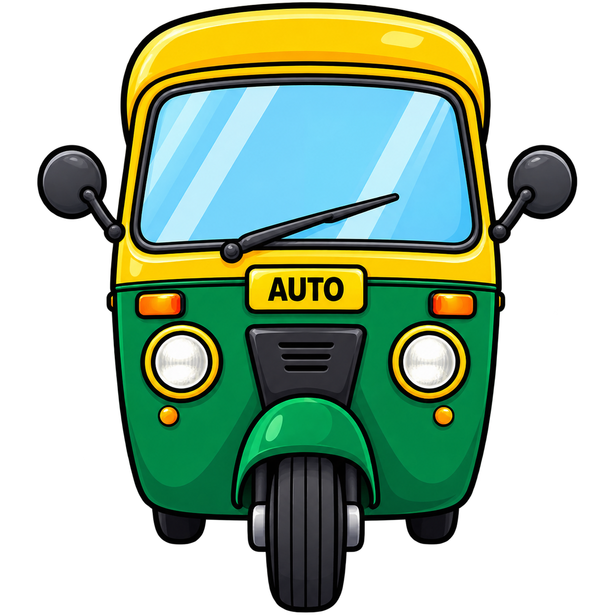 Indian Auto Rickshaw Front View